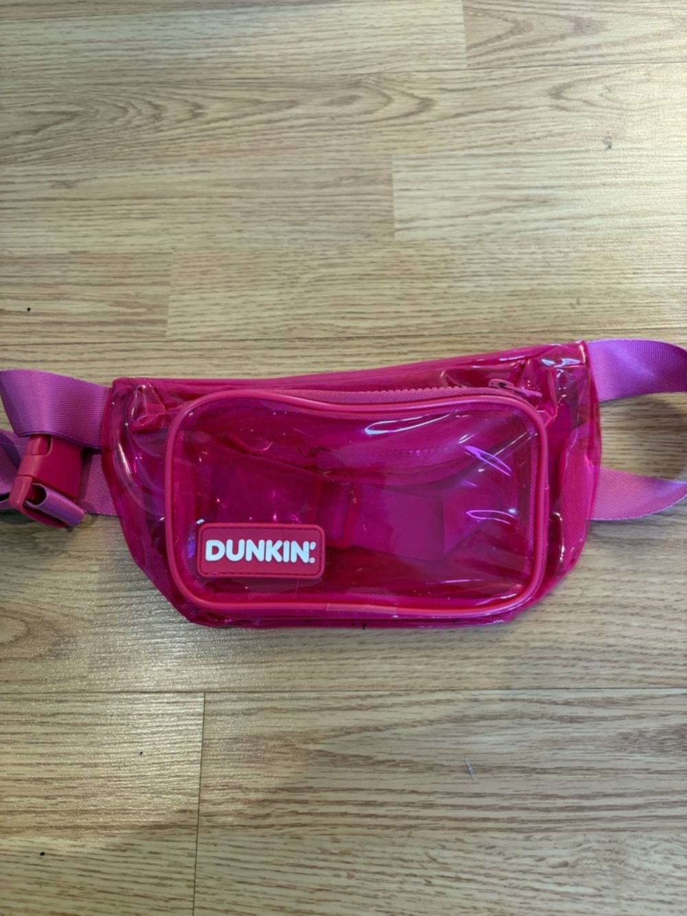 Dunkin' Pink Transparent Fanny Pack - Clear Belt Bag